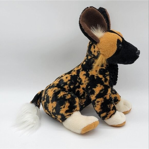 African Wild Dog Plush Calico Hyena Stuffed Animal Wild Republic Soft Faux Fur - Picture 3 of 13